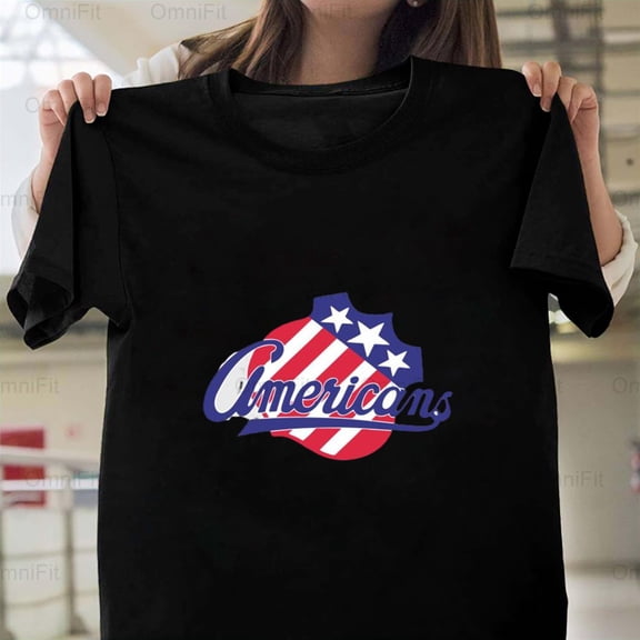 OmniFit21 Americans Hockey League Team Graphic Professional Sport Support Fan Design T-Shirt, for Unisex, up to size 5XL.