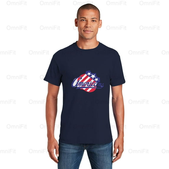 OmniFit21 Americans Hockey League Team Graphic Professional Sport Support Fan Design T-Shirt, for Unisex, up to size 5XL.