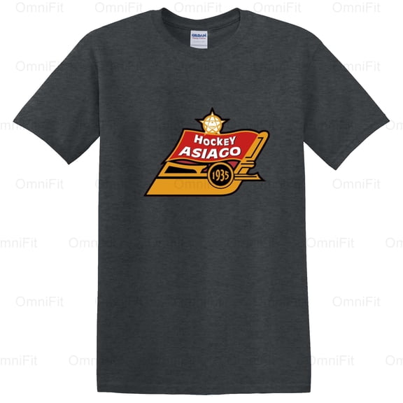 OmniFit21 Asiago Hockey Team Fan Apparel, Italian League Supporter Graphic Design Style T-Shirt, for Unisex, up to size 5XL.
