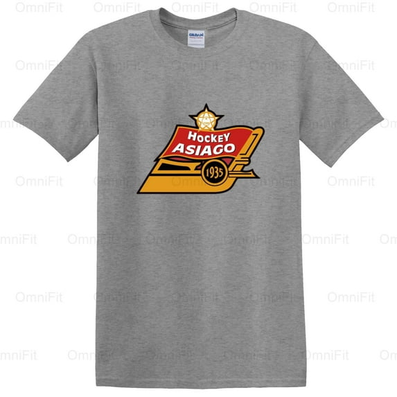 OmniFit21 Asiago Hockey Team Fan Apparel, Italian League Supporter Graphic Design Style T-Shirt, for Unisex, up to size 5XL.
