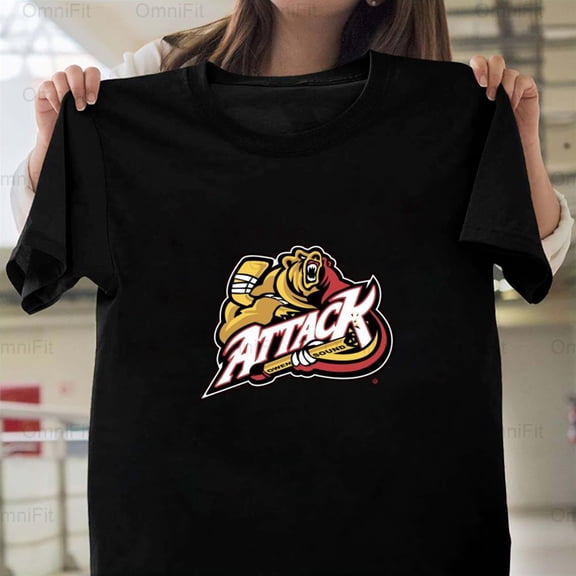 OmniFit21 Attack Ontario Hockey Team Fan Apparel, OHL Spirit Graphic Design, Game Day Wear T-Shirt, for Unisex, up to size 5XL.