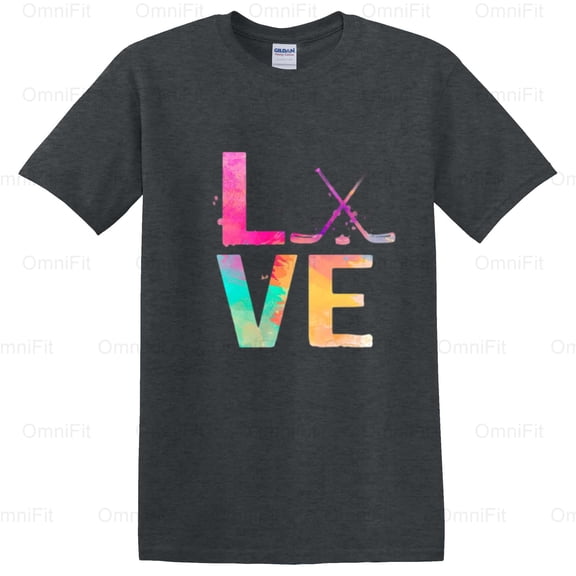 OmniFit21 Colorful Field Hockey Mom Tee Gift Family Player Support Fan Graphic Tee T-Shirt, for Unisex, up to size 5XL.