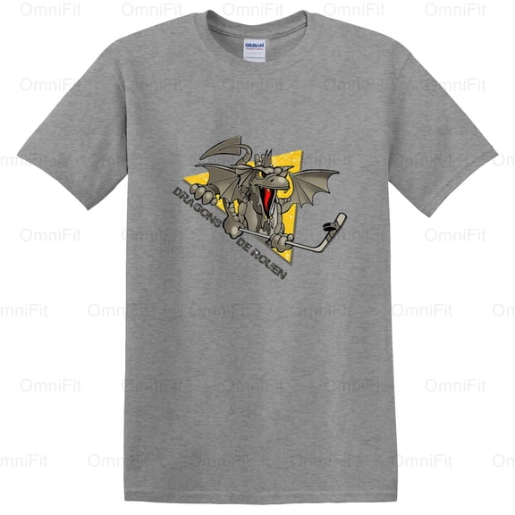 OmniFit22 Dragons Hockey Team Tee Graphic Funny Sport Fan Ice Passion Funny Apparel T-Shirt, for Unisex, up to size 5XL.
