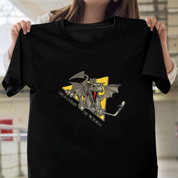OmniFit22 Dragons Hockey Team Tee Graphic Funny Sport Fan Ice Passion Funny Apparel T-Shirt, for Unisex, up to size 5XL.