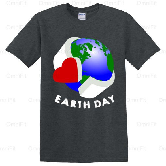 OmniFit22 Earth Day Aesthetic Cool Environmental Awareness Planet Lover Stylish Graphic T-Shirt, for Unisex, up to size 5XL.