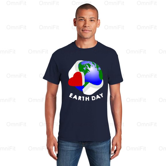 OmniFit22 Earth Day Aesthetic Cool Environmental Awareness Planet Lover Stylish Graphic T-Shirt, for Unisex, up to size 5XL.