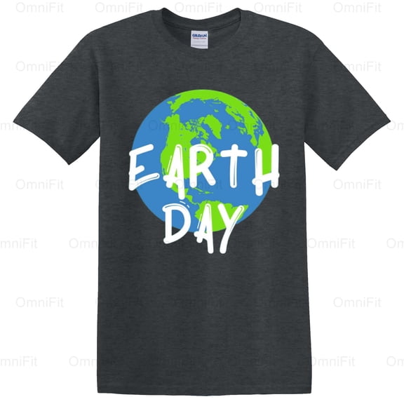 OmniFit22 Earth Day Cool Style Environmental Awareness Planet Lover Modern Graphic Design T-Shirt, for Unisex, up to size 5XL.