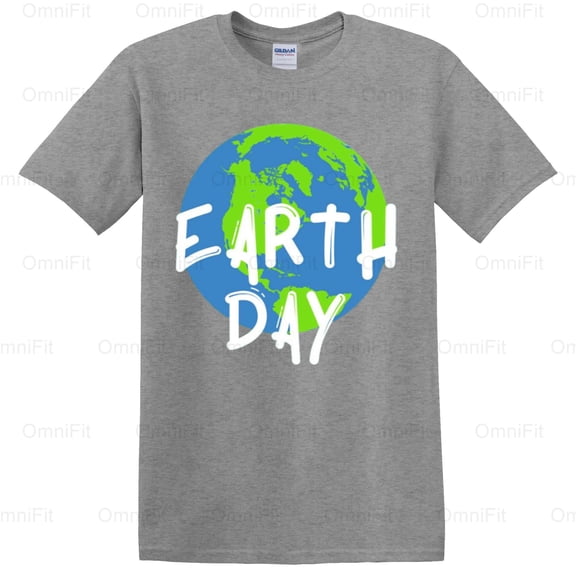 OmniFit22 Earth Day Cool Style Environmental Awareness Planet Lover Modern Graphic Design T-Shirt, for Unisex, up to size 5XL.