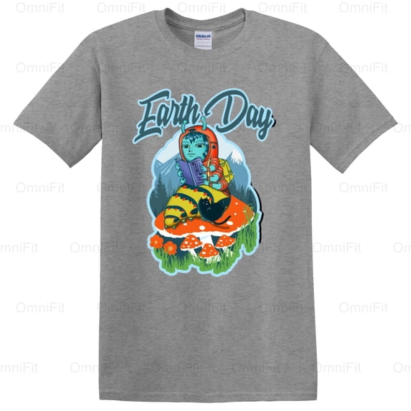 OmniFit22 Earth Day Cool Summer Style Environmental Awareness Planet Lover Season Graphic T-Shirt, for Unisex, up to size 5XL.