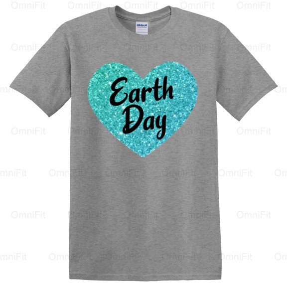 OmniFit22 Earth Day Love Nature Leaves Environmental Awareness Planet Lover Plant Graphic T-Shirt, for Unisex, up to size 5XL.