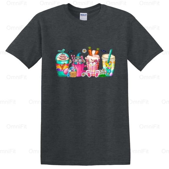 OmniFit23 Easter Day Coffee Gnome Mythical Creature Holiday Celebration Morning Brew Cute T-Shirt, for Unisex, up to size 5XL.