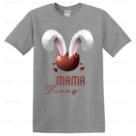 OmniFit23 Easter Day Mama Bunny Egg Hunt Mother Holiday Celebration Parent Child Tradition T-Shirt, for Unisex, up to size 5XL.