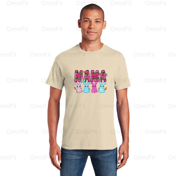 OmniFit23 Easter Day Mama Mother Holiday Celebration Spring Festive Parent Love Graphic Design T-Shirt, for Unisex, up to size 5XL.