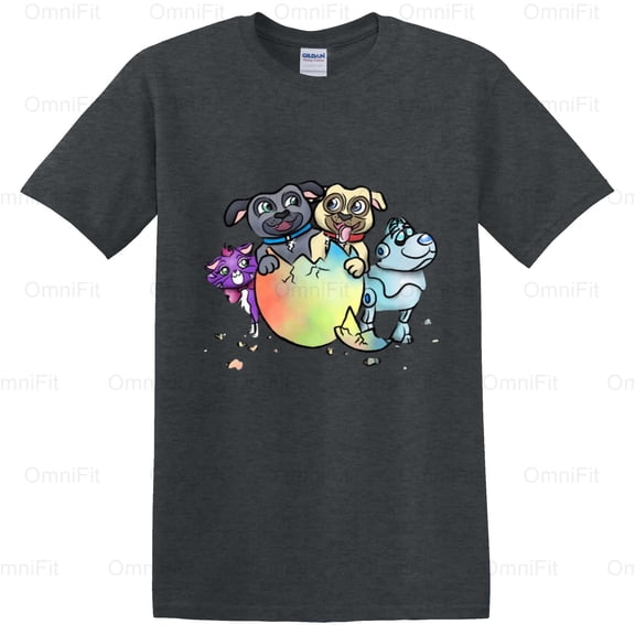 OmniFit24 Easter Pals Friends Squad Holiday Celebration Spring Festive Group Design Graphic T-Shirt, for Unisex, up to size 5XL.