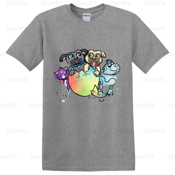 OmniFit24 Easter Pals Friends Squad Holiday Celebration Spring Festive Group Design Graphic T-Shirt, for Unisex, up to size 5XL.