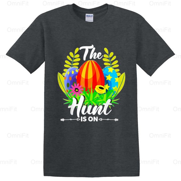 OmniFit24 Funny Easter Eggs Hunting Season Holiday Celebration Game Tradition Humor Graphic T-Shirt, for Unisex, up to size 5XL.