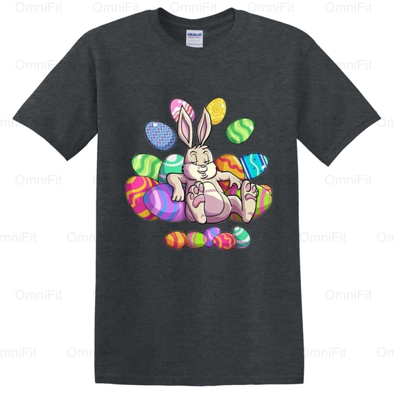 OmniFit24 Funny Easter Girls Boys Kids Holiday Celebration Spring Festive Humor Youth Style T-Shirt, for Unisex, up to size 5XL.