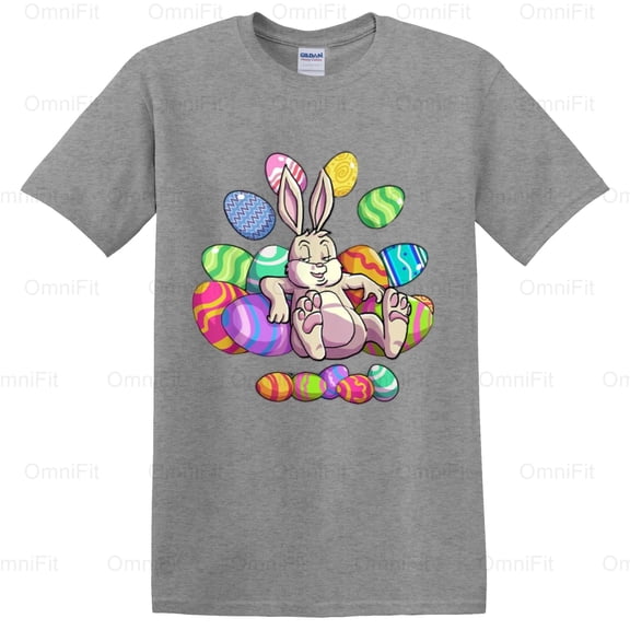 OmniFit24 Funny Easter Girls Boys Kids Holiday Celebration Spring Festive Humor Youth Style T-Shirt, for Unisex, up to size 5XL.