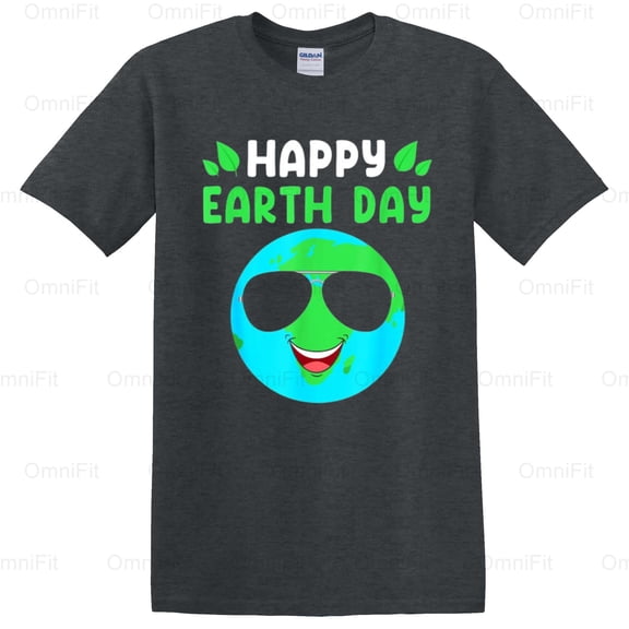 OmniFit24 Happy Earth Day 2023 Funny Environmental Awareness Planet Lover Humor Celebration T-Shirt, for Unisex, up to size 5XL.