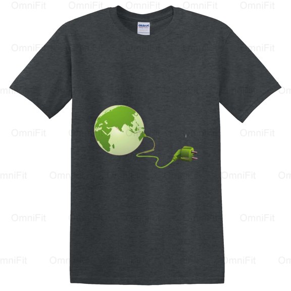 OmniFit24 Happy Earth Day Message Text Environmental Awareness Planet Lover Simple Greeting T-Shirt, for Unisex, up to size 5XL.