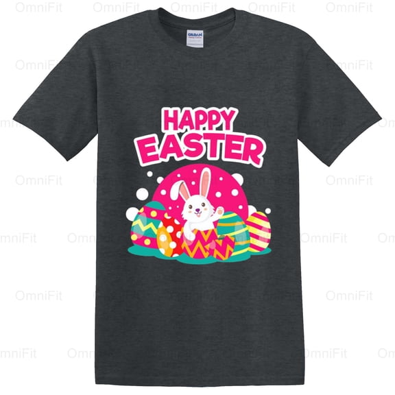OmniFit25 Happy Easter For Women Look Holiday Celebration Spring Festive Female Adult Style T-Shirt, for Unisex, up to size 5XL.