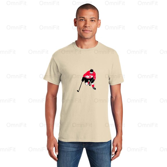 OmniFit25 Hockey 1 Team Tee Graphic Funny Sport League Team Passion Player Tee T-Shirt, for Unisex, up to size 5XL.