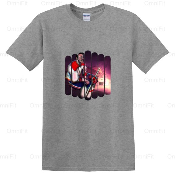 OmniFit25 Hockey Ghost Tee Funny Design Humor Ice Sports Rink Player Fan Design Tee T-Shirt, for Unisex, up to size 5XL.