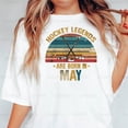 thumbnail image 1 of OmniFit25 Hockey Legends Are Born In May Ice Sports Greats Champion Tee T-Shirt, for Unisex, up to size 5XL., 1 of 3