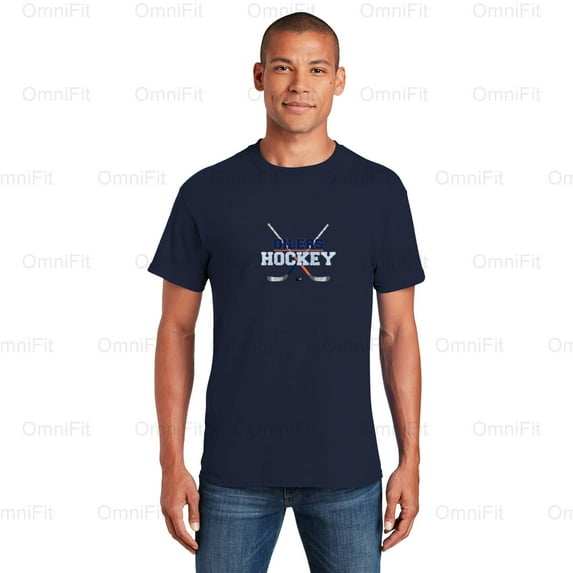 OmniFit25 Hockey Oilers Graphic Support Sport Passion Fun Graphic Team Sport Tee T-Shirt, for Unisex, up to size 5XL.