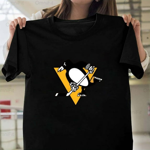 OmniFit25 Hockey Penguins Hockey League Fan Apparel, Mascot Team Spirit Graphic Design Wear T-Shirt, for Unisex, up to size 5XL.