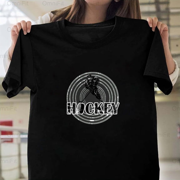 OmniFit25 Hockey Player With Hockey Sticks Graphic Sport Team Style New Design Best T-Shirt, for Unisex, up to size 5XL.