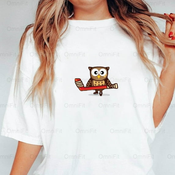 OmniFit26 Hockey's A Hoot Design Power Graphic Humors Great Sports Sport New Design, for Unisex, up to size 5XL.