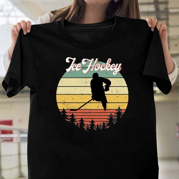 OmniFit26 Ice Hockey Puck Graphic, Winter Sports Idea, Game Essential Rink Life Design T-Shirt, for Unisex, up to size 5XL.