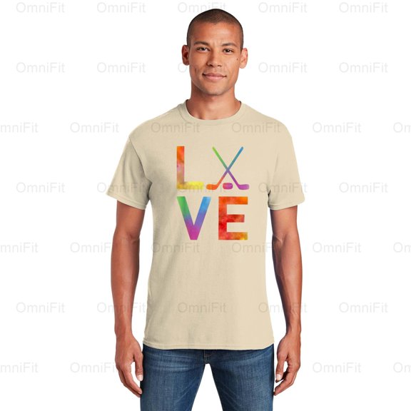 OmniFit26 Love Women Girls Ice Hockey Graphic Design, Female Player Passion, Rink Heart Fan T-Shirt, for Unisex, up to size 5XL.