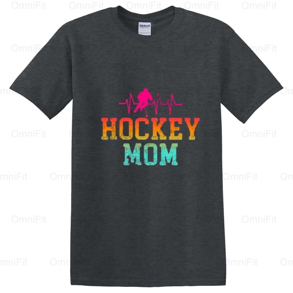 OmniFit27 Proud Hockey Mom Graphic Design, Rink Side Supporter, Game Day Parent Spirit T-Shirt, for Unisex, up to size 5XL.