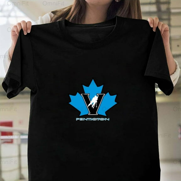 OmniFit28 The Penticton Vees Hockey Team Tee Ice Sports League Competition Fan T-Shirt, for Unisex, up to size 5XL.
