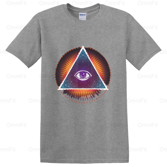 OmniFit28 Third Eye Spiritual Symbol Awakening Enlightenment Consciousness Wisdom Graphic T-Shirt, for Unisex, up to size 5XL.