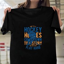 OmniFit28 Time To Play Hockey Ice Sports Rink Passion Game On Graphic Fan Tee T-Shirt, for Unisex, up to size 5XL.