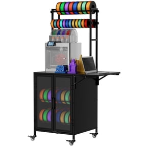 OmniHaven 3D Printer Workstation with Filament Storage Cabinet and Wheels