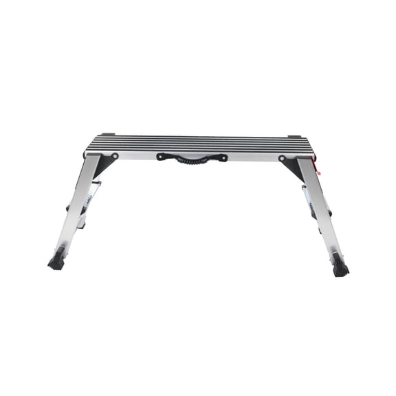 OmniHaven Aluminum Folding Work Platform, 660 lbs Capacity Heavy Duty Step Stool & Drywall Bench with Handle and Non-Slip Feet