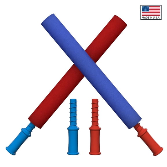 OmniMart Lightweight Pool Noodle Handle Foam Sword Pool Toys & Floats, Blue/Red