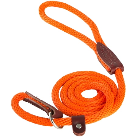 OmniPet British Rope Slip Lead for Dogs, 4', Orange