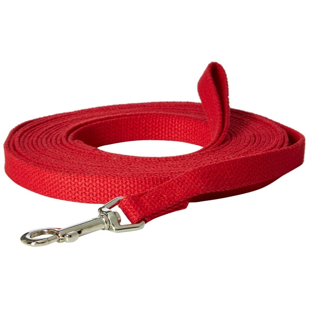 OmniPet Cotton Dog Training Lead for Dogs 20 Red Walmart Business Supplies