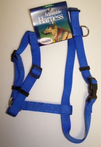 OmniPet Kwik Klip Adjustable Nylon Pet Harness, Blue, Medium