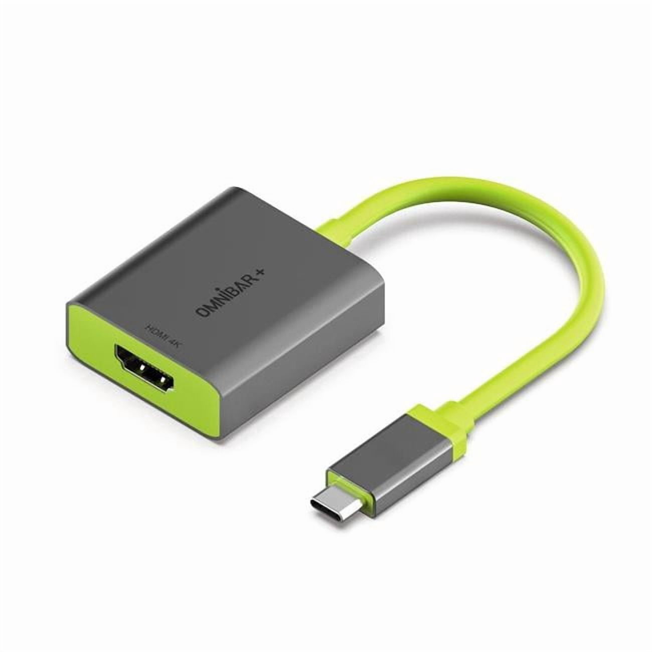 Omnibar OMN-HUB003 O16-000013 60 W USB C Hub, Gray, Yellow & Green