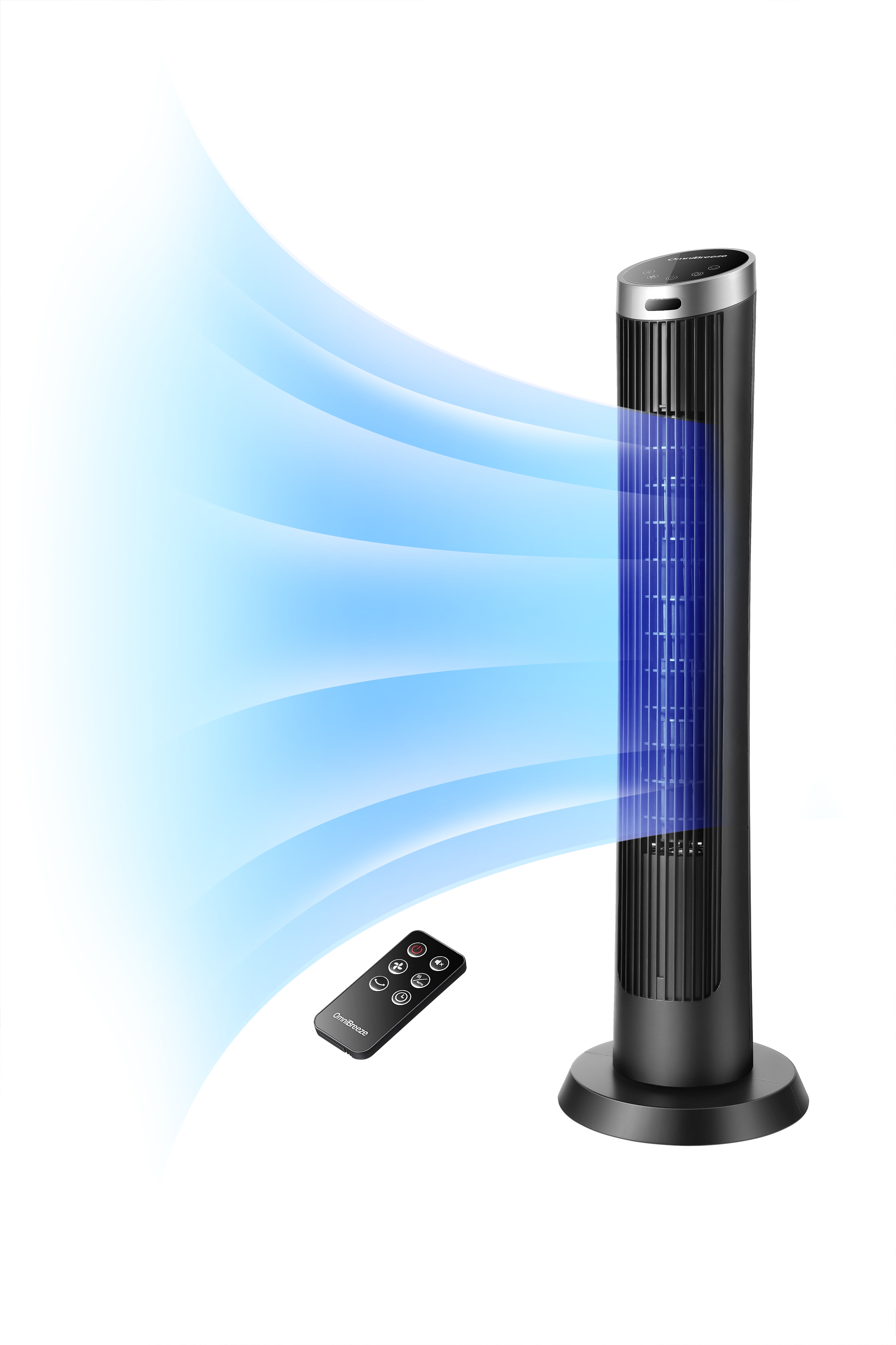 Omnibreeze High Rotating Air, Quiet Breeze, 36" 4Speed Oscillating