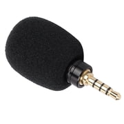 Omnidirectional 3.5mm Jack Mini Microphone Portable Plug-in Recording Mic for Smart Phones, SLR Cameras, and Tablets 6.00 in / 15.24 cm