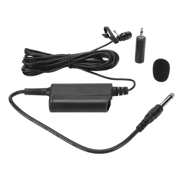 Omnidirectional Lavalier Mic For Instruments  Vocals, 6.35mm/3.5mm, 5m Cable, Remote Recording