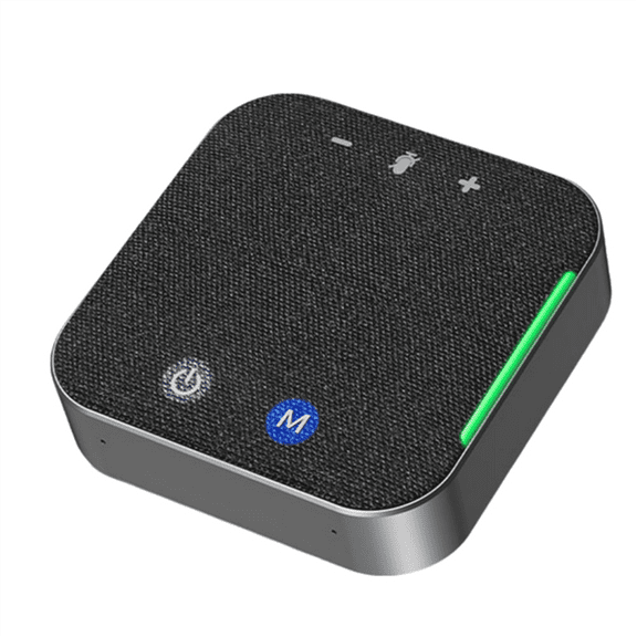 Omnidirectional Microphone Wireless Video Conference Speakerphone USB Bluetooth Microphone for Skype Zoom PC Laptop,1 * Omnidirectional Microphone 1 * USB Cable,Grey