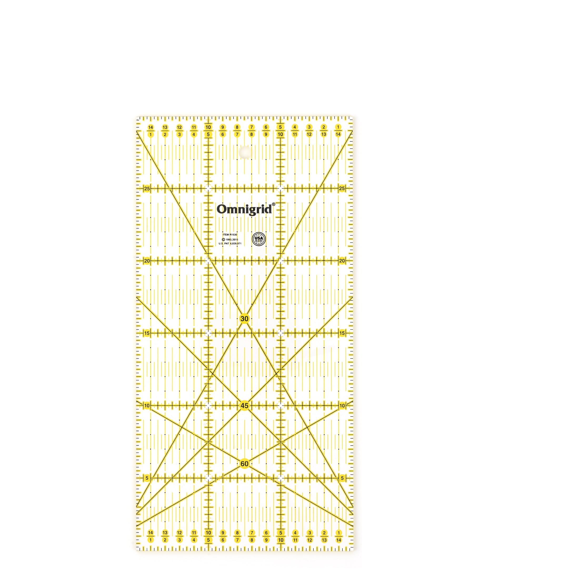 Omnigrid 15cm x 30cm Rectangle Quilting and Sewing Ruler, Metric 